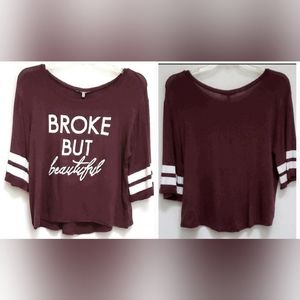 🏠  Charlotte Russe Egg Plant Colored Crop Top Size M